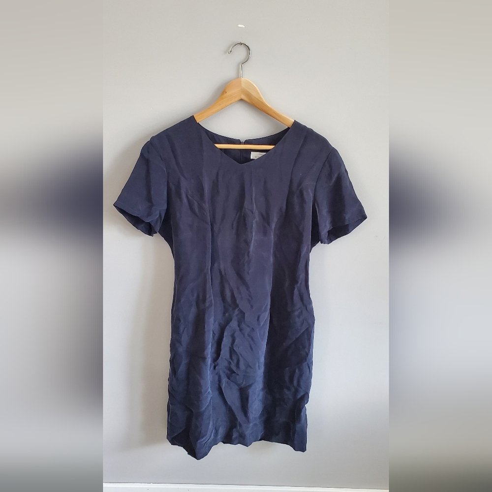 vintage St. Michael Navy Blue Women's dress. size 12. EUC- fits more like an 8